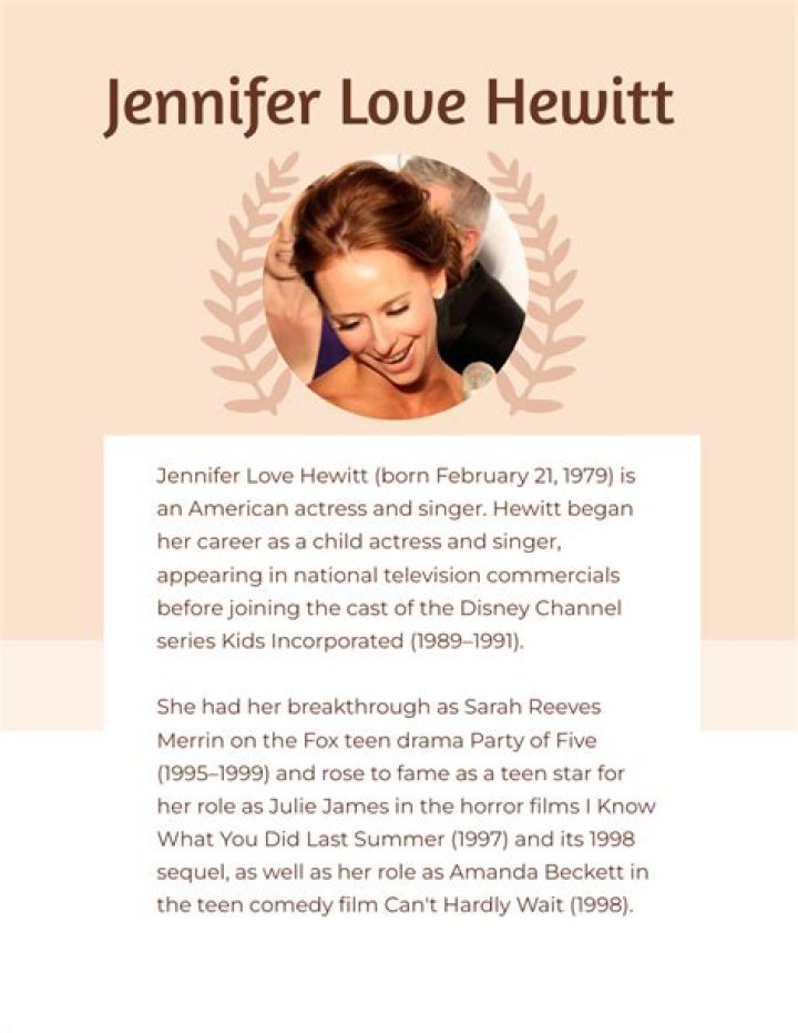 Get to know Jennifer Love Hewitt: Biography, Age, Career, Net Worth, Height, Relationship & MMavis Heeore