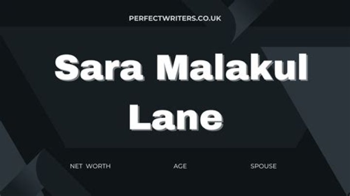Sara Malakul Lane | Bio, Age, Net Worth, Relationship, Career